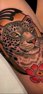 photo leopard tattoo 08.05.2019 №084 – snow leopard tattoo – tattoovalue.net