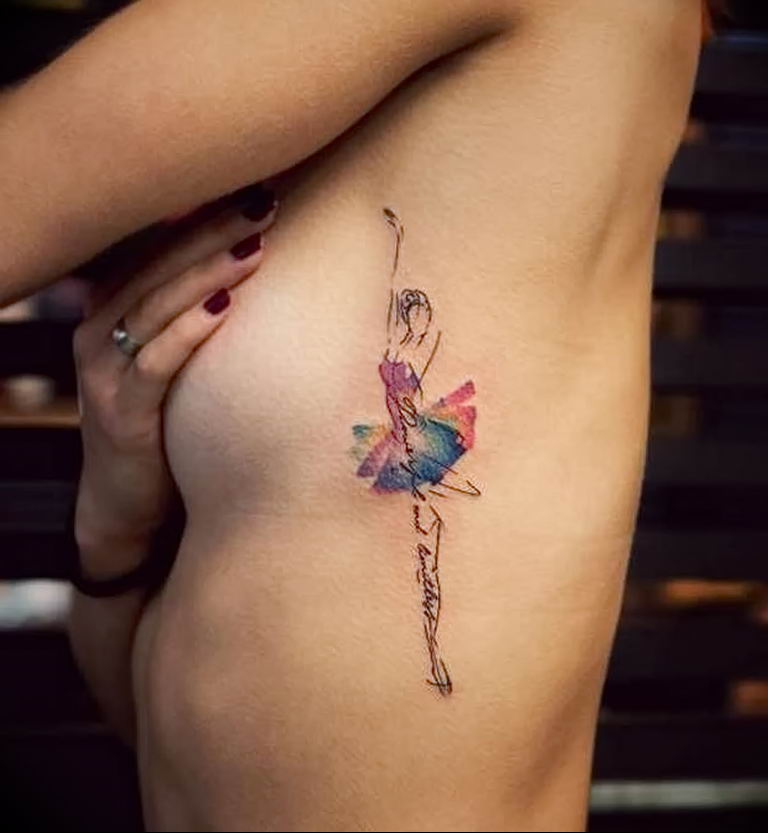 The Meaning of a Ballet Dancer Tattoo: features of the picture, photos, sketches, facts