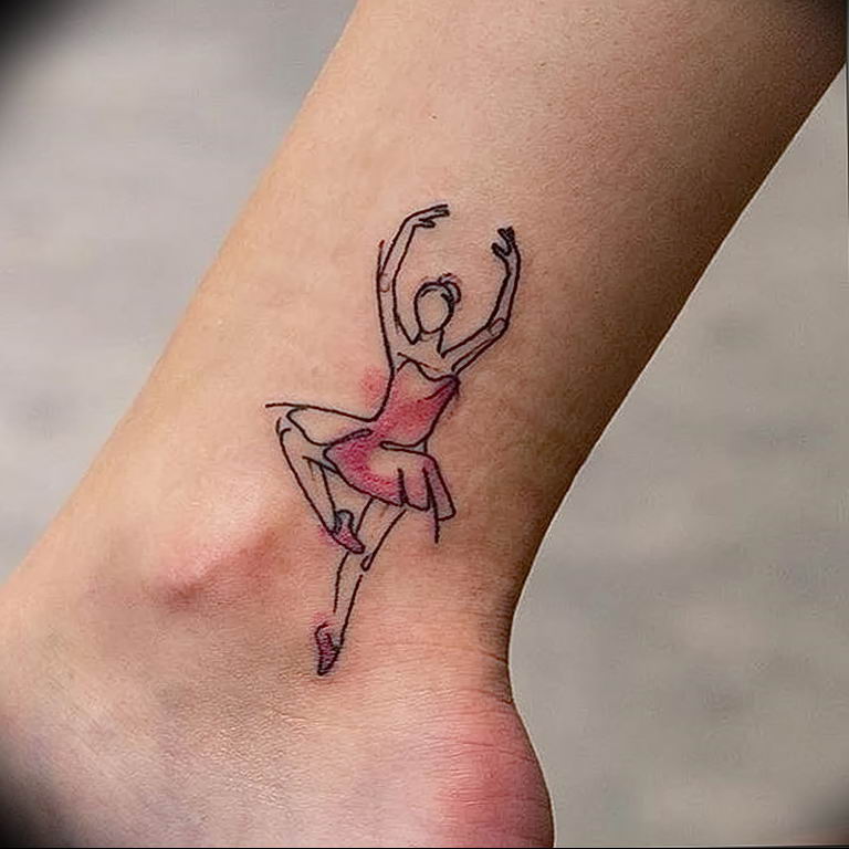 Tattoo of Ballet shoes Music dance tattoo  custom tattoo designs on  TattooTribescom