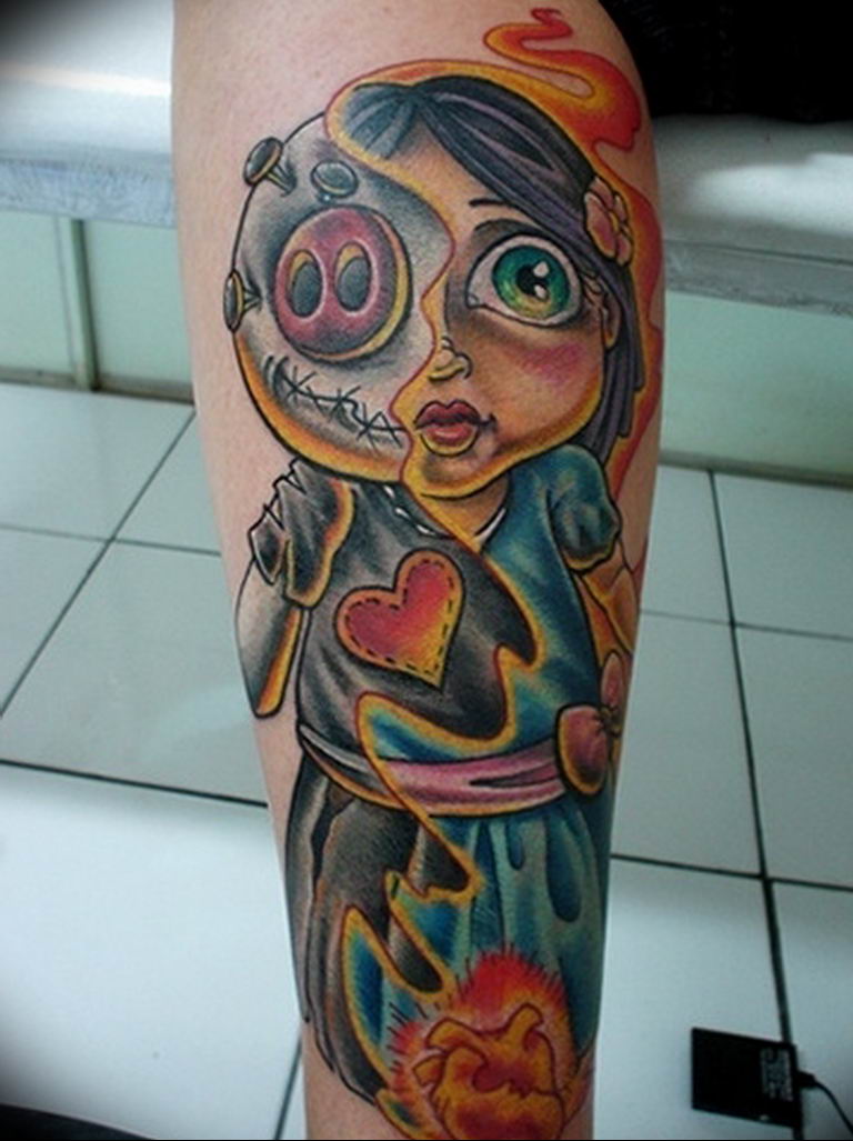 photo voodoo doll tattoo 16.04.2019 №045 - idea of a voodoo doll tattoo - tattoovalue.net