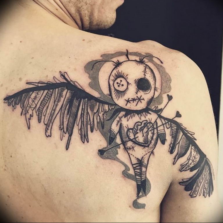 photo voodoo doll tattoo 16.04.2019 №048 - idea of a voodoo doll tattoo - tattoovalue.net