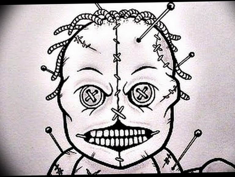 photo voodoo doll tattoo 16.04.2019 №049 - idea of a voodoo doll tattoo - tattoovalue.net