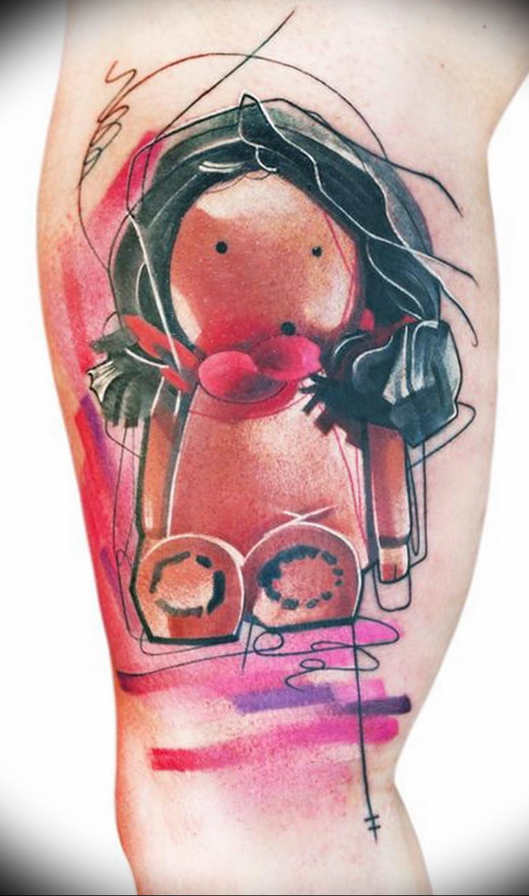 photo voodoo doll tattoo 16.04.2019 №055 - idea of a voodoo doll tattoo - tattoovalue.net