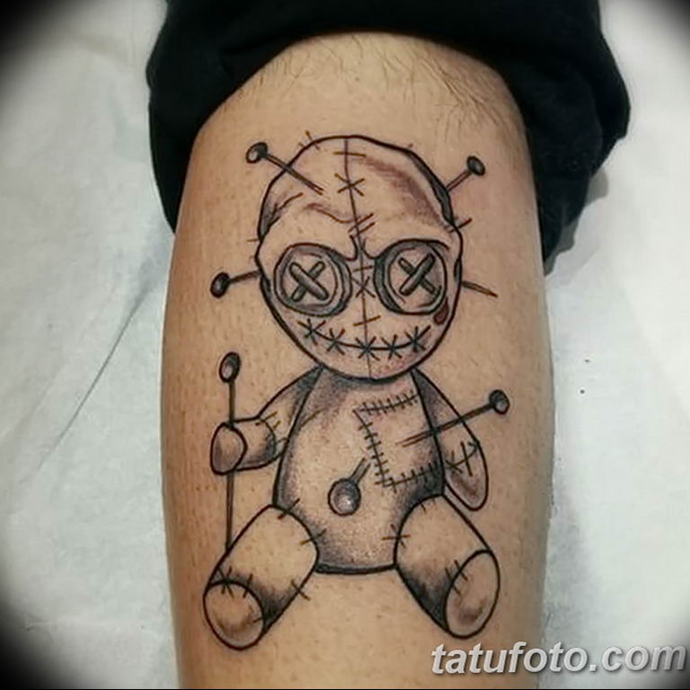 photo voodoo doll tattoo 16.04.2019 №107 - idea of a voodoo doll tattoo - tattoovalue.net