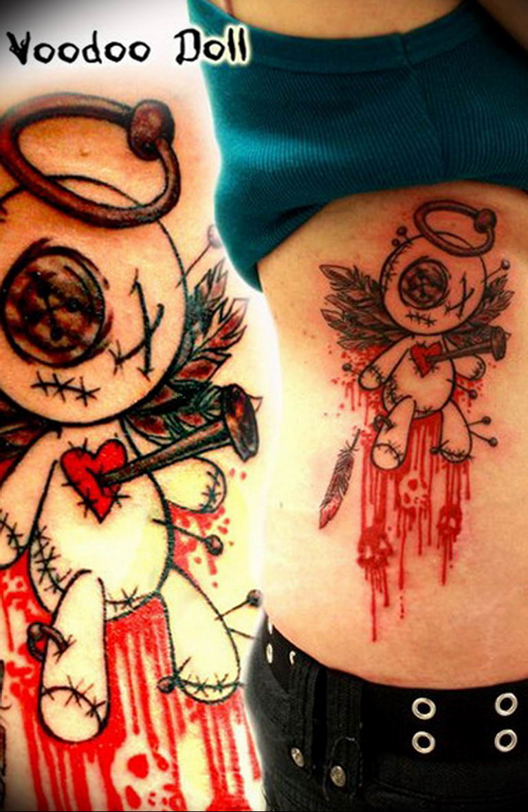 photo voodoo doll tattoo 16.04.2019 №109 - idea of a voodoo doll tattoo - tattoovalue.net