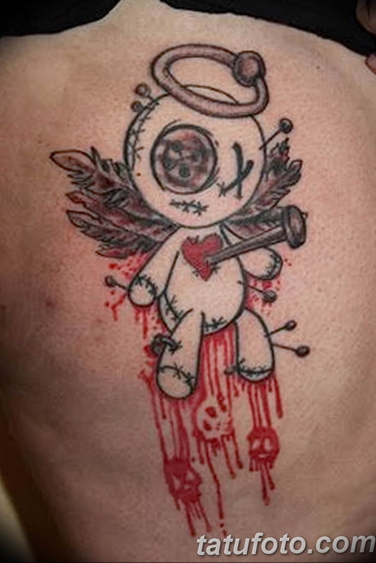 photo voodoo doll tattoo 16.04.2019 №110 - idea of a voodoo doll tattoo - tattoovalue.net