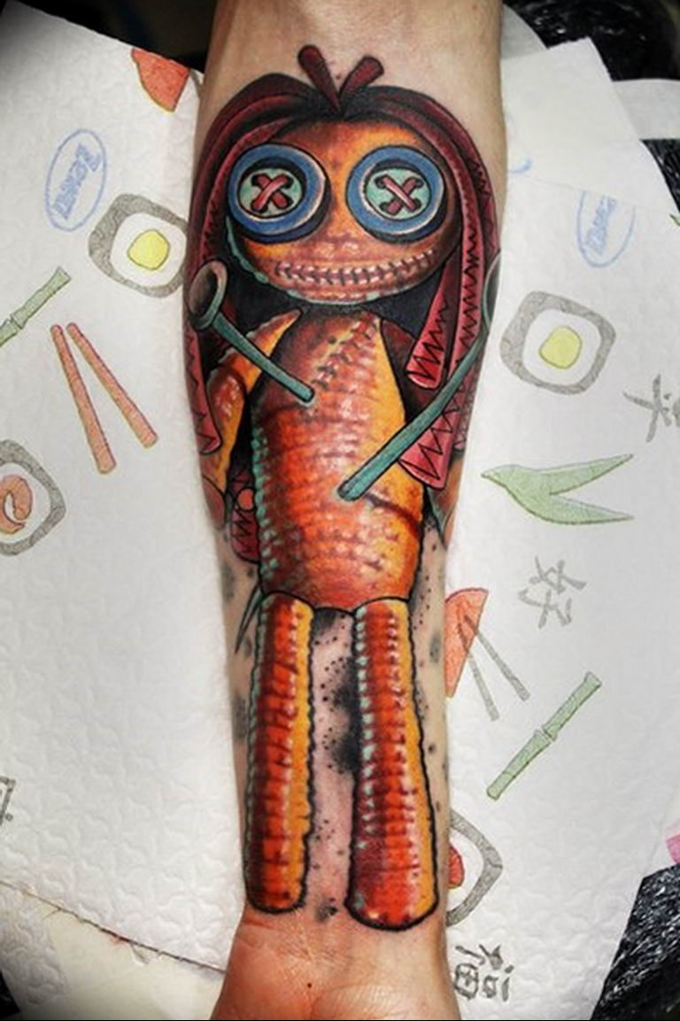 photo voodoo doll tattoo 16.04.2019 №117 - idea of a voodoo doll tattoo - tattoovalue.net