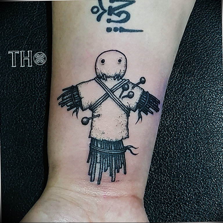 photo voodoo doll tattoo 16.04.2019 №120 - idea of a voodoo doll tattoo - tattoovalue.net