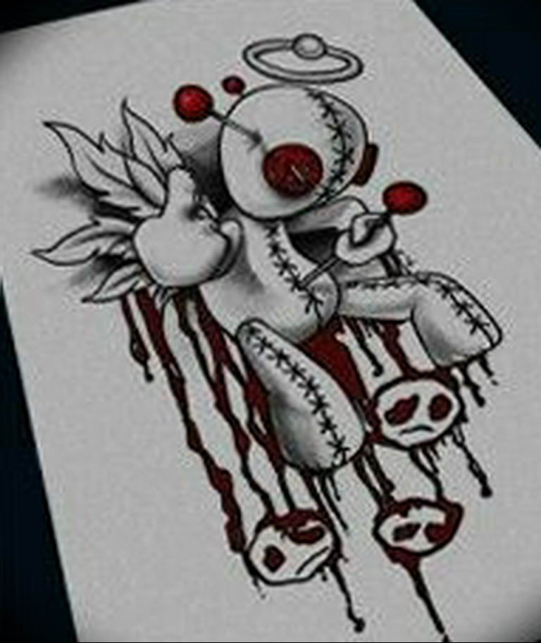 photo voodoo doll tattoo 16.04.2019 №137 - idea of a voodoo doll tattoo - tattoovalue.net