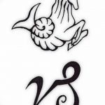 Photo Capricorn zodiac sign tattoo 18.06.2019 №005 - tattoo zodiac sign - tattoovalue.net