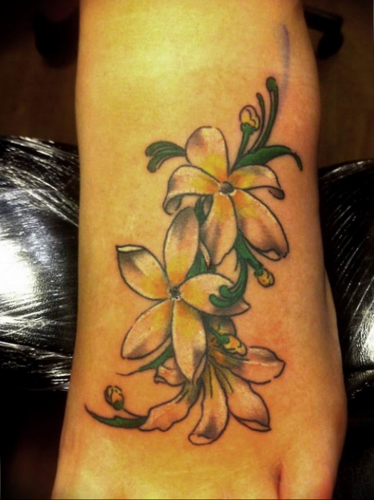Photo jasmine flower tattoo example18.06.2019 №009 - tattoo - tatufoto.com