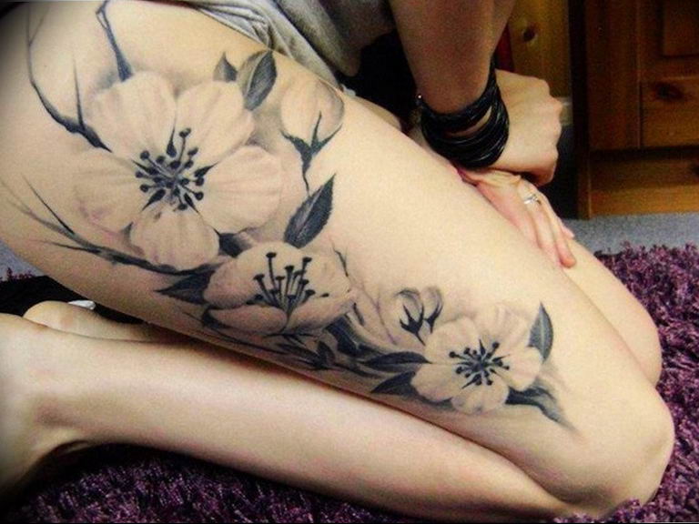 Photo jasmine flower tattoo example18.06.2019 №028 - tattoo - tatufoto.com