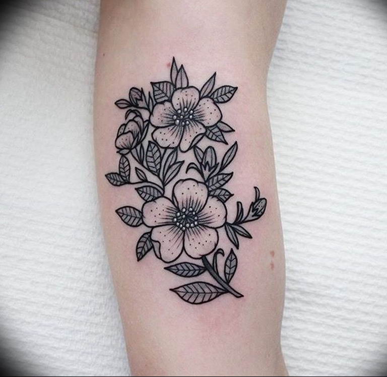 Photo jasmine flower tattoo18.06.2019 №004 - tattoo - tatufoto.com