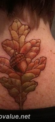 Photo oak leaves tattoo 25.05.2019 №063 – oak leaves tattoo idea – tattoovalue.net