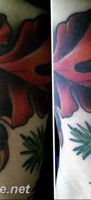 Photo oak leaves tattoo 25.05.2019 №080 – oak leaves tattoo idea – tattoovalue.net