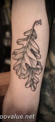 Photo oak leaves tattoo 25.05.2019 №088 – oak leaves tattoo idea – tattoovalue.net