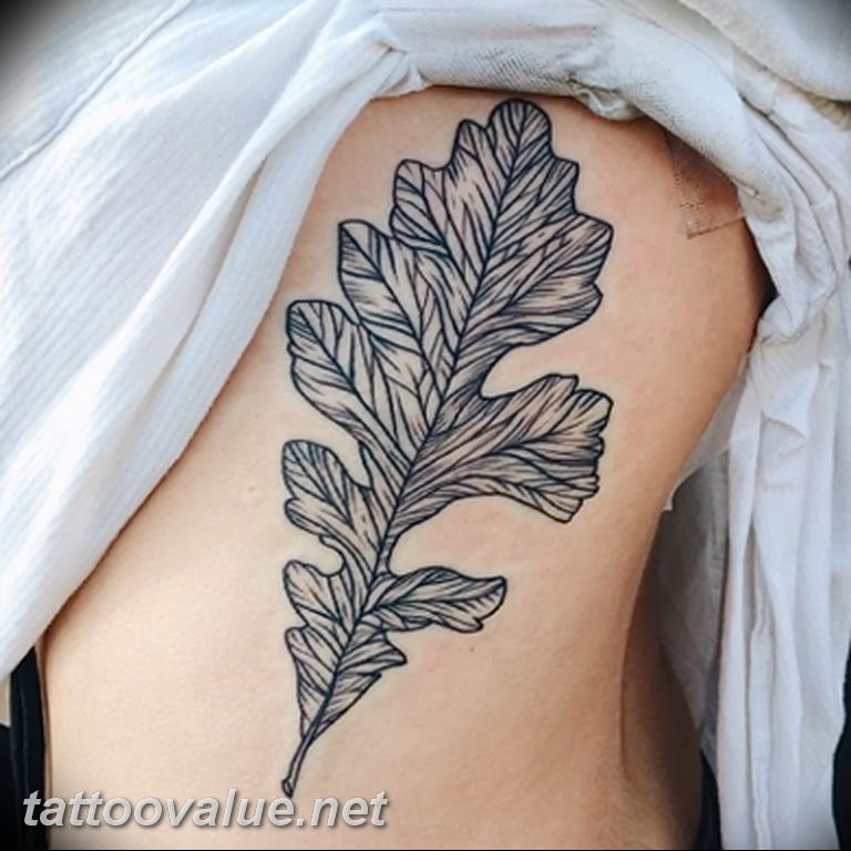 The Meaning of the oak leaves tattoo: drawing history, photo examples,  sketches, facts