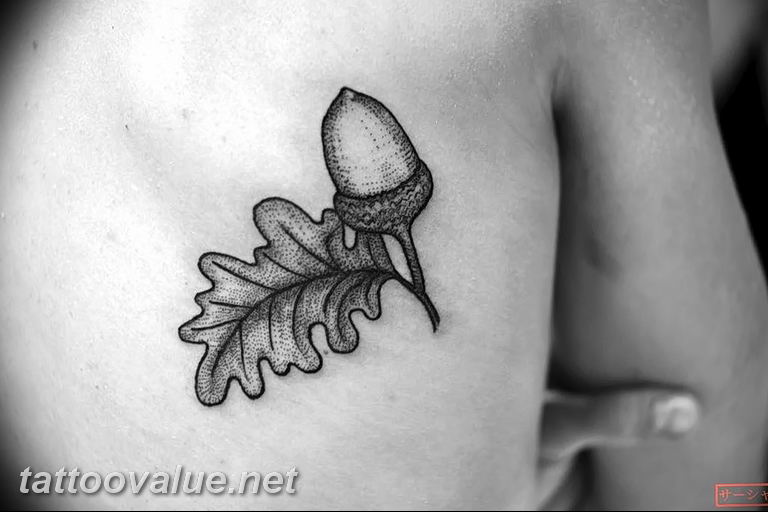 Photo oak leaves tattoo 25.05.2019 №120 - oak leaves tattoo idea - tattoovalue.net
