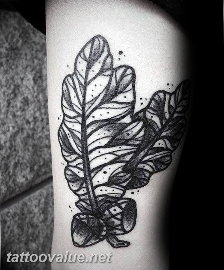 Photo oak leaves tattoo 25.05.2019 №131 - oak leaves tattoo idea - tattoovalue.net