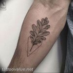 Photo oak leaves tattoo 25.05.2019 №009 - oak leaves tattoo idea - tattoovalue.net