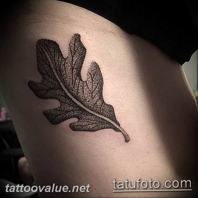 Photo oak leaves tattoo 25.05.2019 №036 - oak leaves tattoo idea - tattoovalue.net