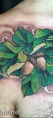 Photo oak leaves tattoo 25.05.2019 №084 – oak leaves tattoo idea – tattoovalue.net