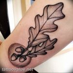 Photo oak leaves tattoo 25.05.2019 №092 - oak leaves tattoo idea - tattoovalue.net