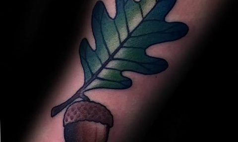 Photo oak leaves tattoo 25.05.2019 №130 - oak leaves tattoo idea - tattoovalue.net