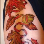Photo oak leaves tattoo 25.05.2019 №133 - oak leaves tattoo idea - tattoovalue.net