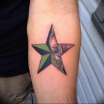 Photo star tattoo on arm 19.06.2019 №028 - star tattoo example - tattoovalue.net
