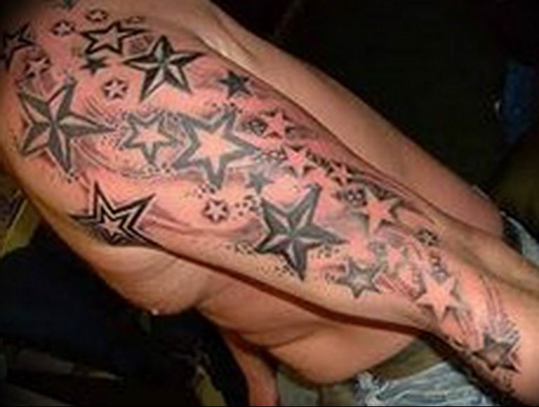 Photo star tattoo on arm 19.06.2019 №087 - star tattoo example - tattoovalue.net