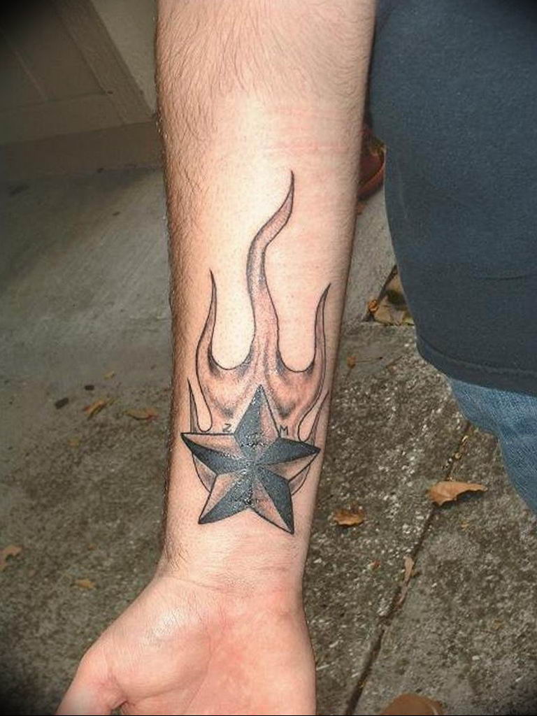 Photo star tattoo on arm 19.06.2019 №099 - star tattoo example - tattoovalue.net