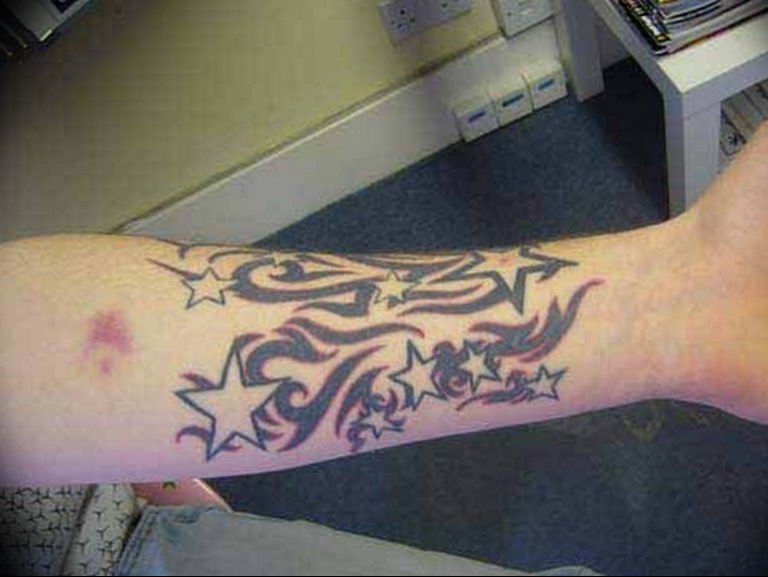 Photo star tattoo on arm 19.06.2019 №108 - star tattoo example - tattoovalue.net