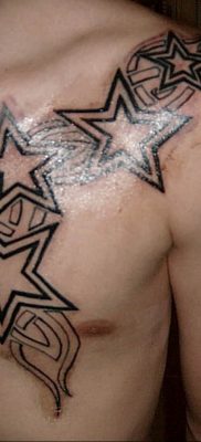 Photo star tattoo on chest 19.06.2019 №039 – star tattoo example – tattoovalue.net