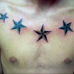 Photo star tattoo on chest 19.06.2019 №006 - star tattoo example - tattoovalue.net