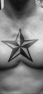 Photo star tattoo on chest 19.06.2019 №007 – star tattoo example – tattoovalue.net