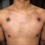 Photo star tattoo on chest 19.06.2019 №010 - star tattoo example - tattoovalue.net