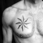 Photo star tattoo on chest 19.06.2019 №012 - star tattoo example - tattoovalue.net