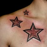 Photo star tattoo on chest 19.06.2019 №013 - star tattoo example - tattoovalue.net