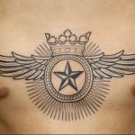 Photo star tattoo on chest 19.06.2019 №018 - star tattoo example - tattoovalue.net