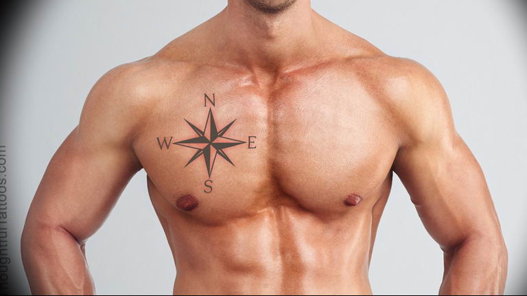 Photo star tattoo on chest 19.06.2019 №021 - star tattoo example - tattoovalue.net