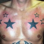 Photo star tattoo on chest 19.06.2019 №023 - star tattoo example - tattoovalue.net