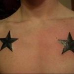 Photo star tattoo on chest 19.06.2019 №025 - star tattoo example - tattoovalue.net