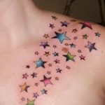 Photo star tattoo on chest 19.06.2019 №032 - star tattoo example - tattoovalue.net