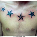 Photo star tattoo on chest 19.06.2019 №033 - star tattoo example - tattoovalue.net