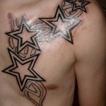 Photo star tattoo on chest 19.06.2019 №039 - star tattoo example - tattoovalue.net