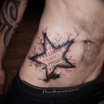 Photo star tattoo on chest 19.06.2019 №043 - star tattoo example - tattoovalue.net