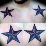 Photo star tattoo on chest 19.06.2019 №057 - star tattoo example - tattoovalue.net