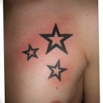 Photo star tattoo on chest 19.06.2019 №058 - star tattoo example - tattoovalue.net