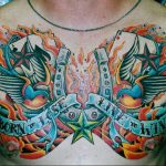 Photo star tattoo on chest 19.06.2019 №061 - star tattoo example - tattoovalue.net